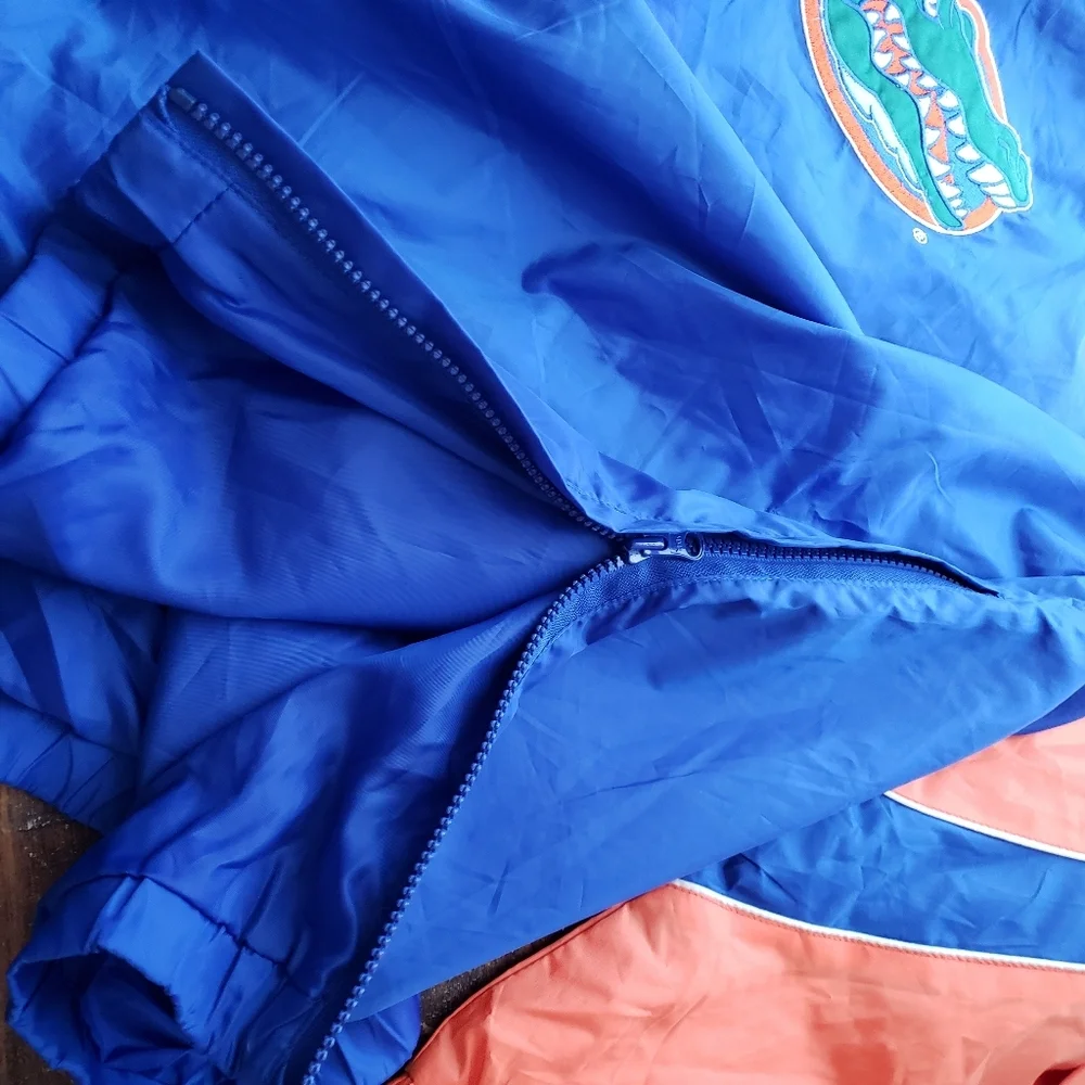 Florida Gators Vintage Wind Rain Track Jacket‎ Pullover Coat Blue Size Medium